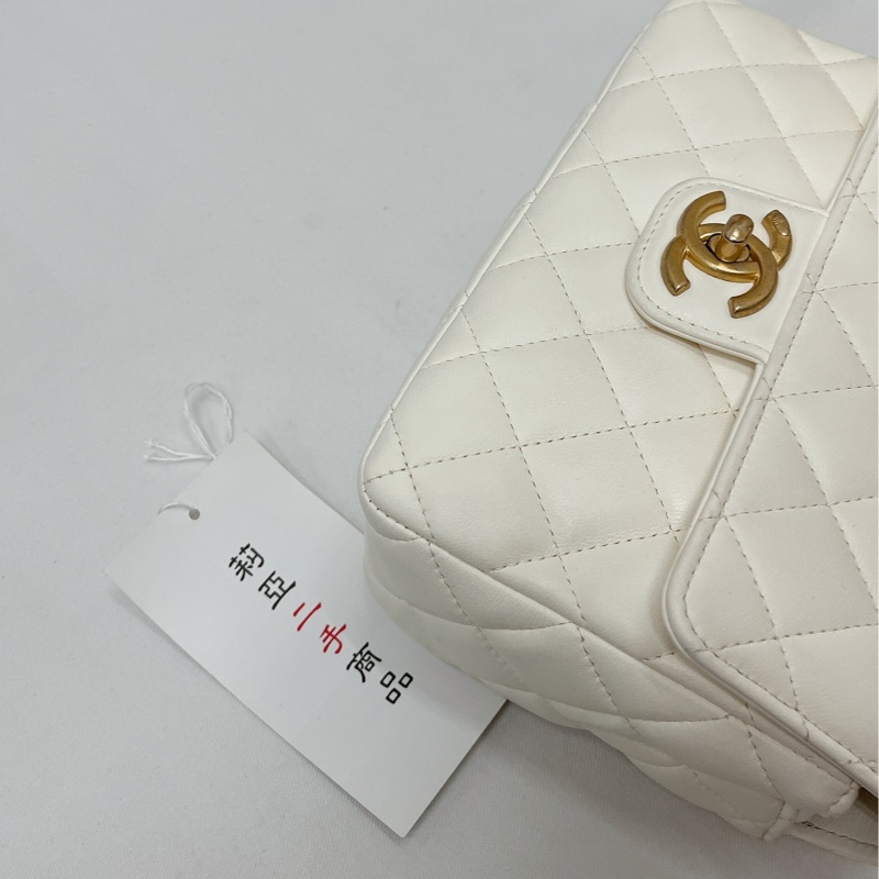 莉亞精品♡Chanel AS3737 彩色勳章金幣白方胖 二手-11