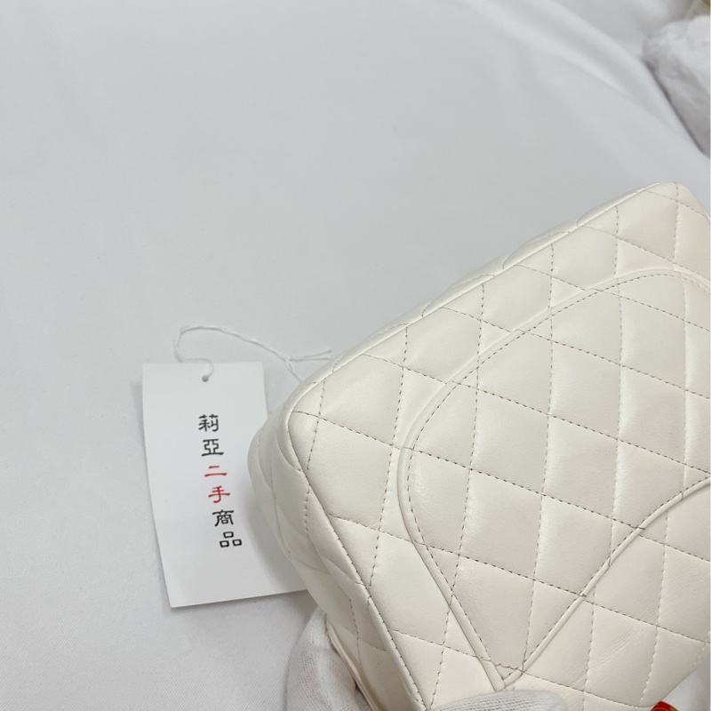 莉亞精品♡Chanel AS3737 彩色勳章金幣白方胖 二手-13