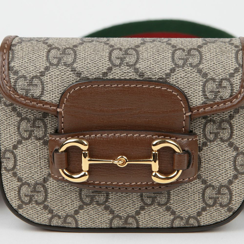 【包稅】GUCCI 馬關扣 1955 織帶皮夾單肩斜背包 699760-1