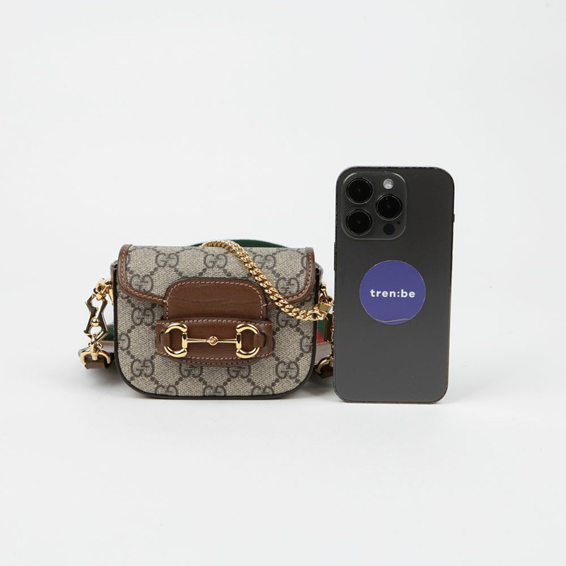 【包稅】GUCCI 馬關扣 1955 織帶皮夾單肩斜背包 699760-5