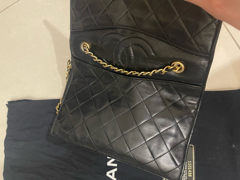 Chanel 菱格紋斜背包 附保卡防塵袋-4