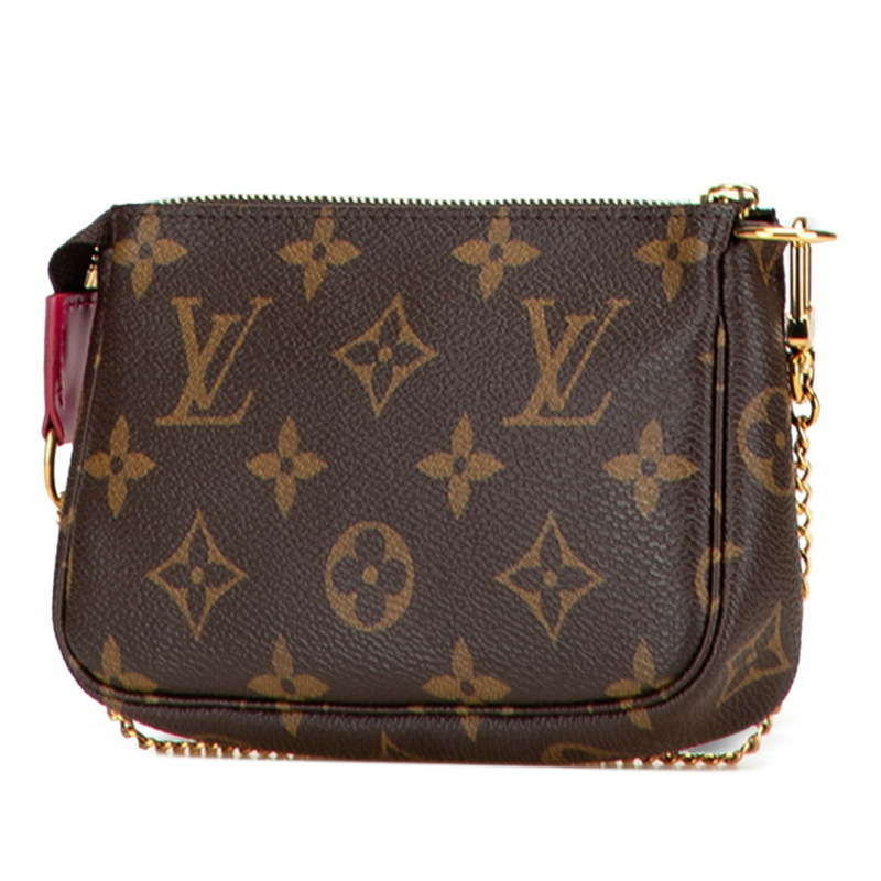 Louis Vuitton Monogram Mini Pochette Accessoires Holiday Pouch M69752 棕色皮革 女款 LOUIS VUITTON-1