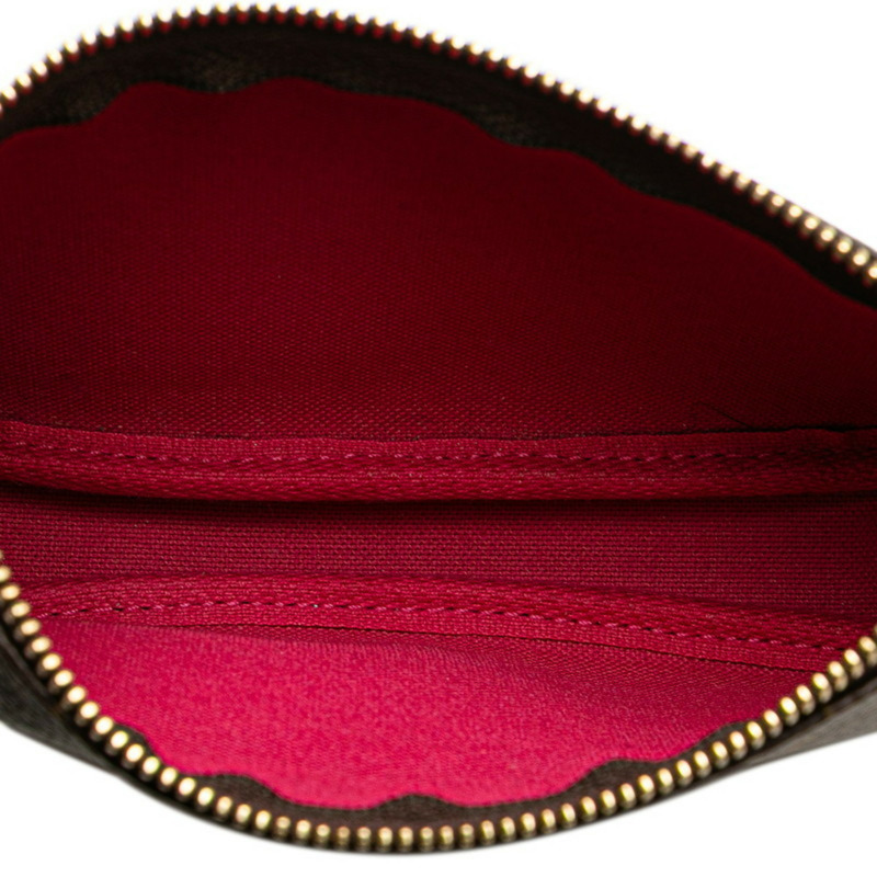 Louis Vuitton Monogram Mini Pochette Accessoires Holiday Pouch M69752 棕色皮革 女款 LOUIS VUITTON-7