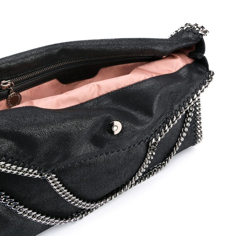 全新 Stella McCartney Falabella Shaggy 鍊帶兩用包 黑色 (思英chi)-0