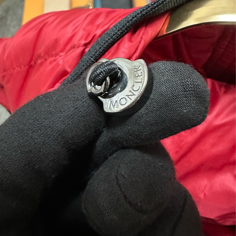 MONCLER 紅色羽絨背心外套(帶帽)-3