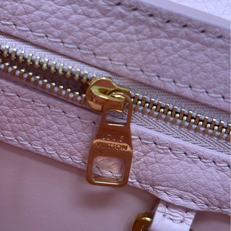 LV Capucines 粉色 荔枝牛皮 BB 金标-20