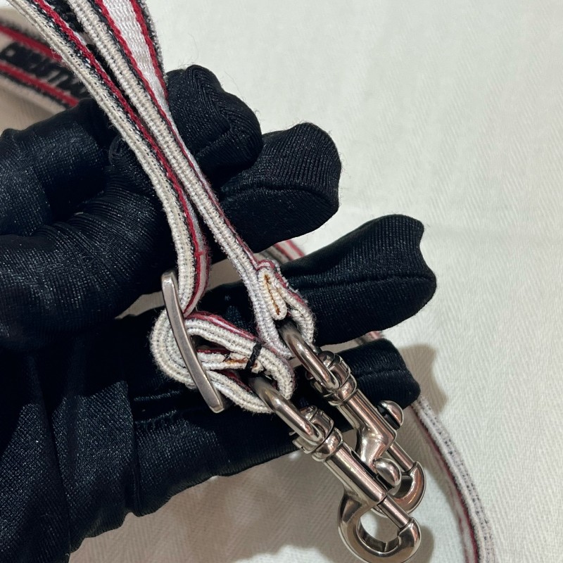 DIOR/迪奧 情人節限定 黑白格子配紅心刺繡 雙拉鏈設計 手提包斜背包 化妝包 低長18cm-23