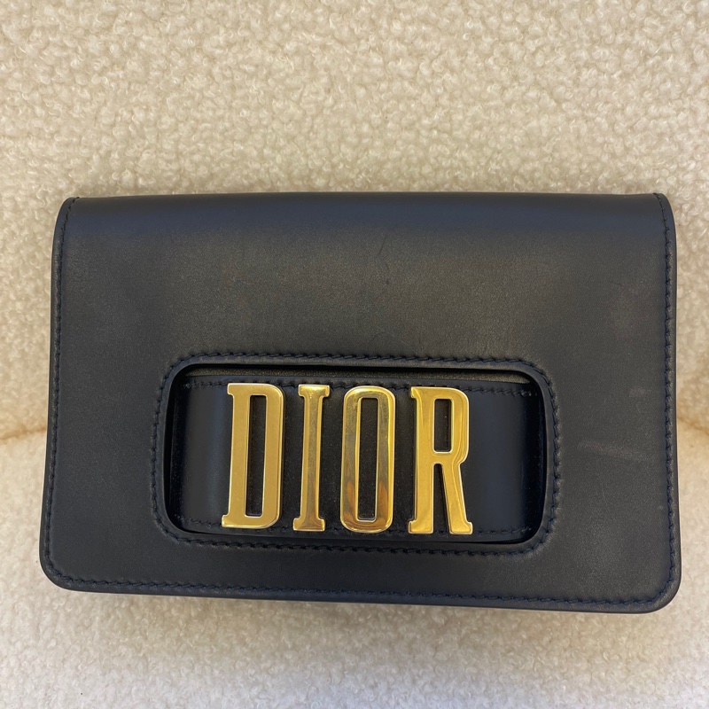 Dior/迪奧 JaDior 黑色logo徽標手拿包-0