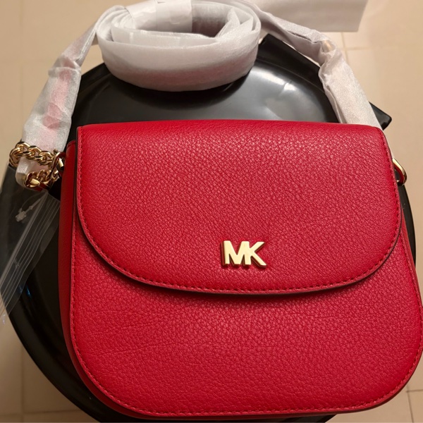 MK鏈條皮革馬鞍包-0