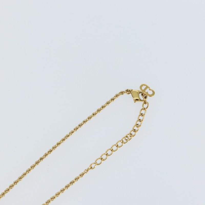 【日本直送】Christian Dior 圓形水鑽項鍊 金屬 金色 正品 146050-4