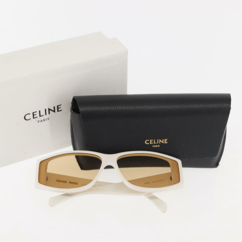 【日本直送】CELINE Triomphe 太陽眼鏡 塑膠 白色 CL40227U 正品 146039-10