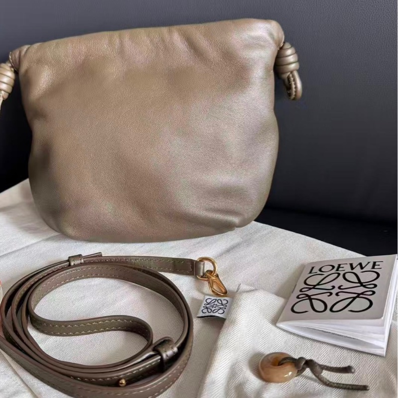 Loewe flamenco mini 玉石系列福袋 暗綠色 附玉石-6