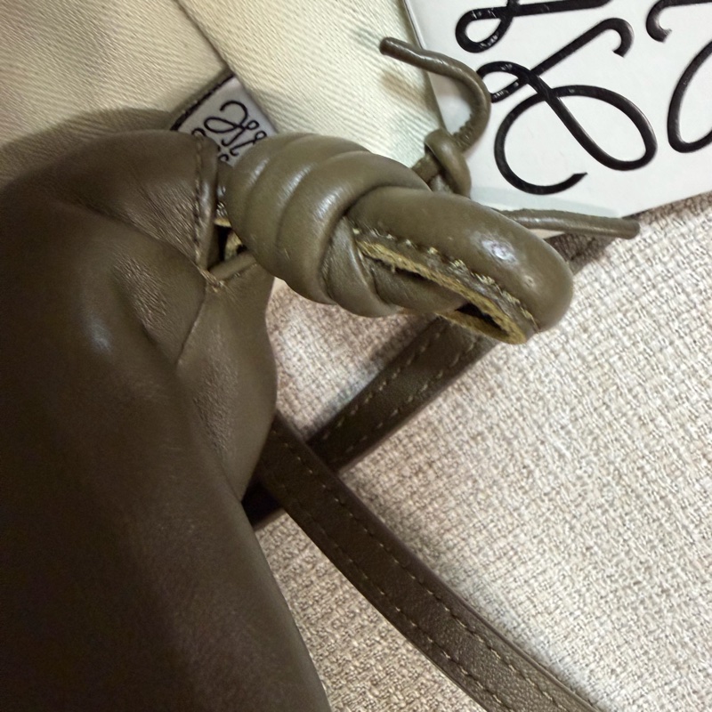 Loewe flamenco mini 玉石系列福袋 暗綠色 附玉石-13