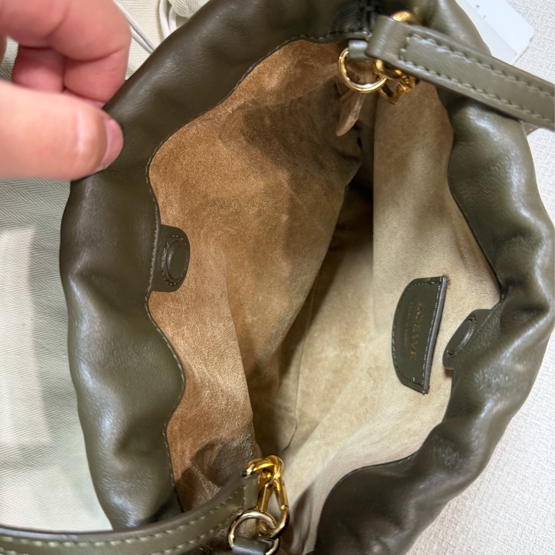 Loewe flamenco mini 玉石系列福袋 暗綠色 附玉石-14