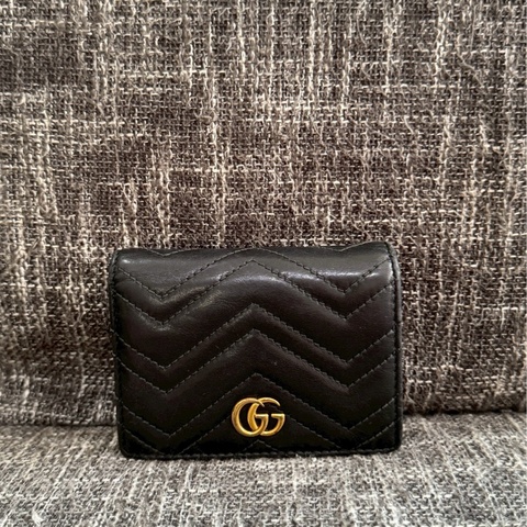 GUCCI黑色馬夢錢包