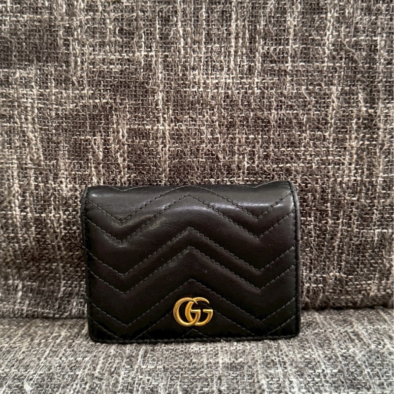 GUCCI黑色馬夢錢包-0