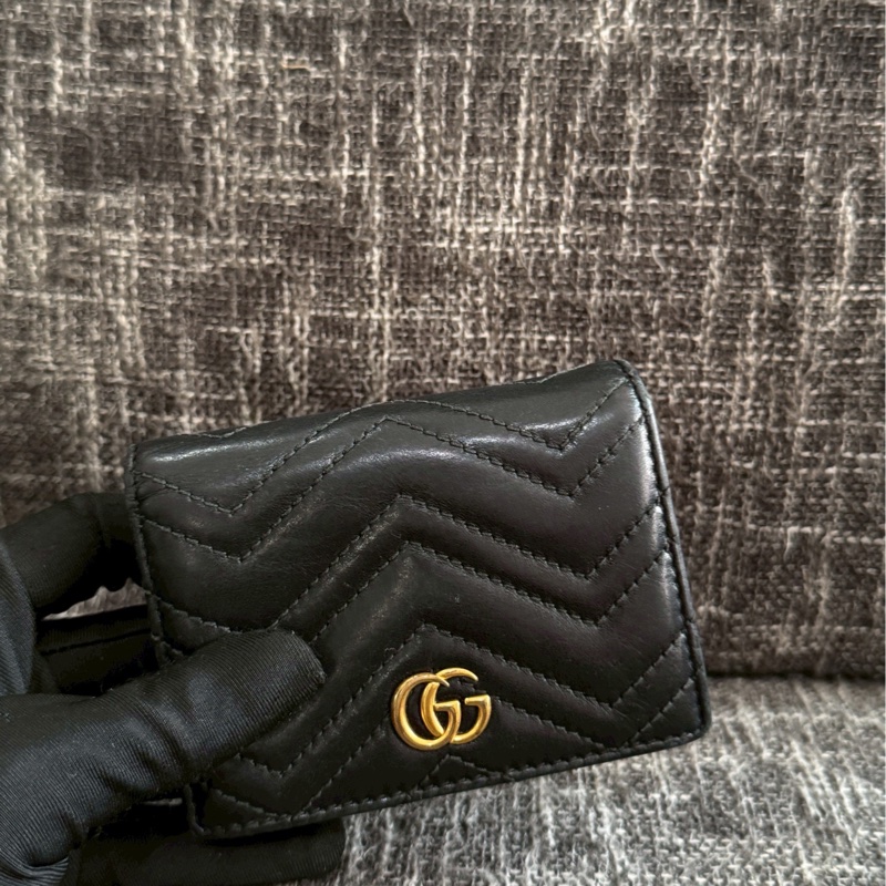 GUCCI黑色馬夢錢包-1