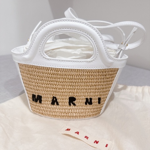Marni Micro Tropicalia 編織菜籃子 白色 趙露思款