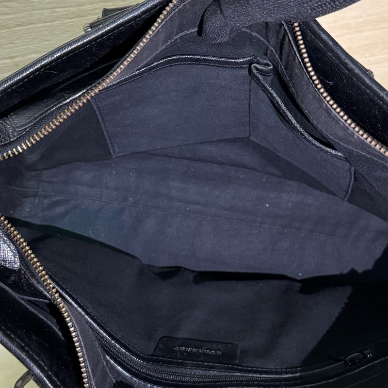 ✨ 閒置 出清 Burberry 格紋 手提包 經典 格紋 黑皮革 拼接 優雅 通勤包 復古 氣質 包包 二手 精品-13