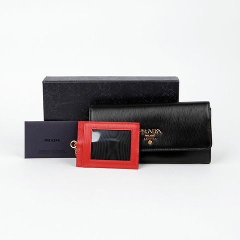 PRADA 1MH132 金屬標誌長錢包