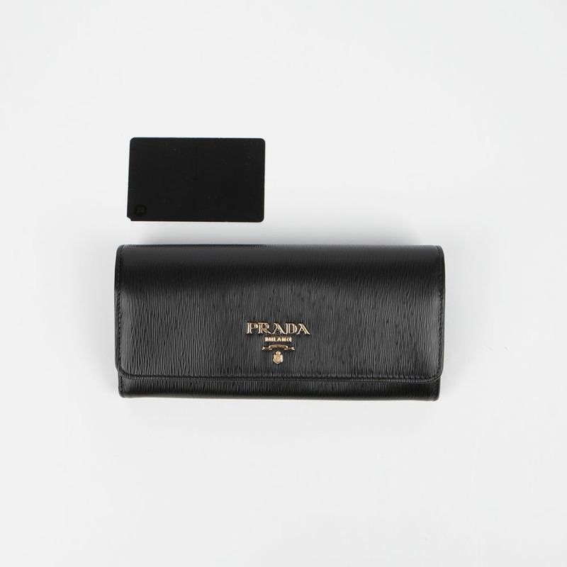 PRADA 1MH132 金屬標誌長錢包-8