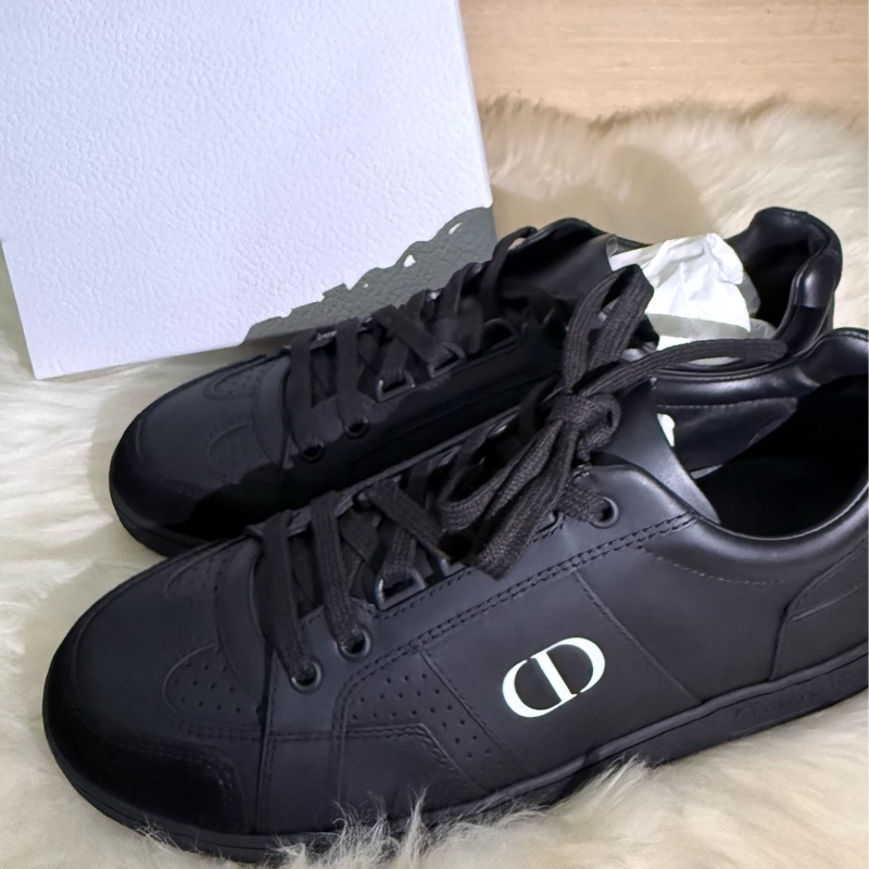 ✨ 閒置 出清 Dior CD LOGO 黑色 球鞋 休閒鞋 男鞋 女鞋 全皮 質感 精品 運動鞋 Christian Dior-9