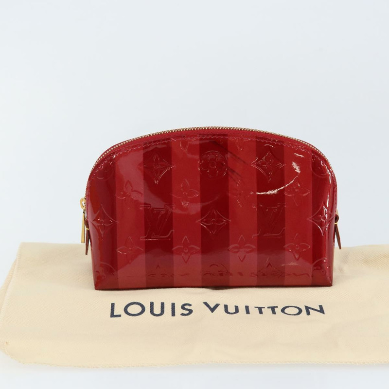 【日本直送】路易威登 Vernis Rayure Pochette 化妝品 Pomme D'amour M91721 正品 144780-11