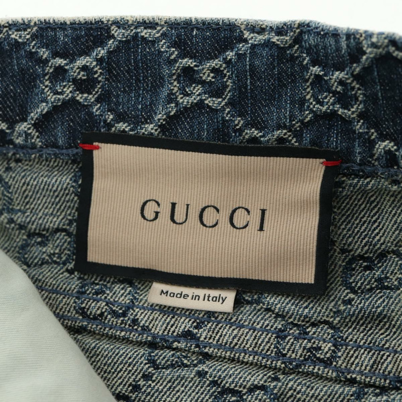 【日本直送】GUCCI GG 提花牛仔半身裙 淺藍色 678789 正品 144315-12