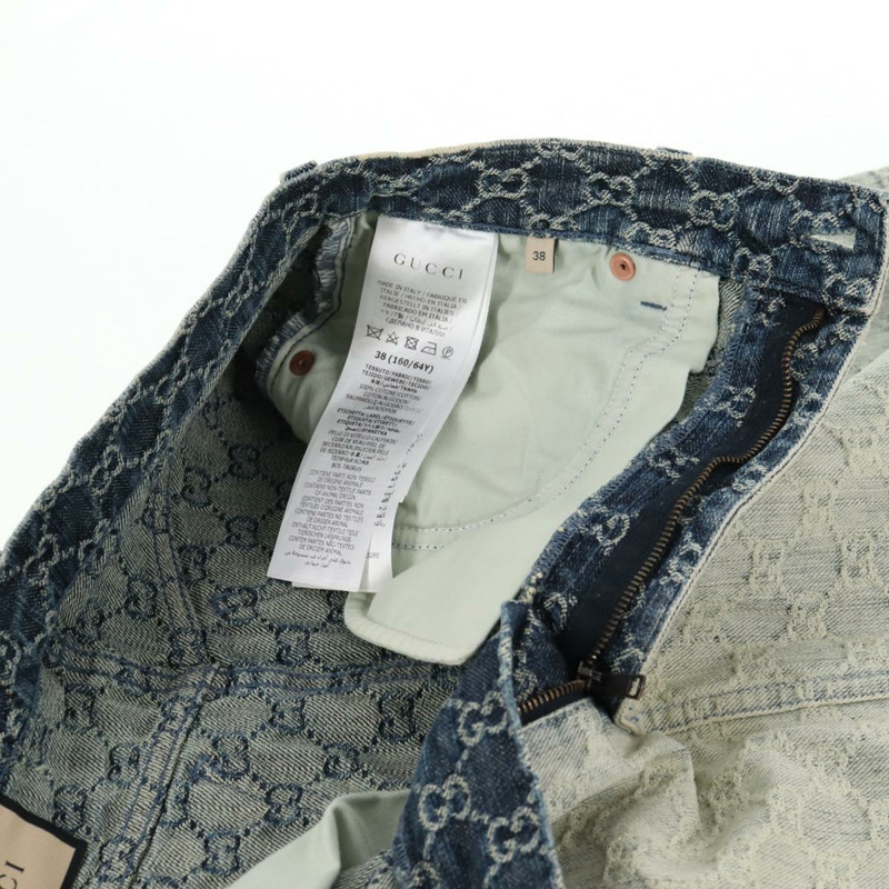 【日本直送】GUCCI GG 提花牛仔半身裙 淺藍色 678789 正品 144315-13
