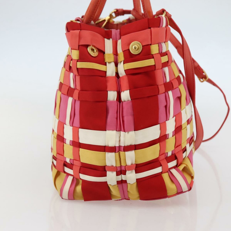 【日本直送】PRADA 手提包 尼龍 2 向 多色 金色 正品 kk565-2
