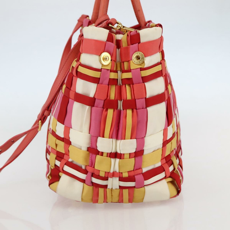 【日本直送】PRADA 手提包 尼龍 2 向 多色 金色 正品 kk565-3