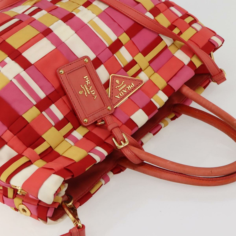【日本直送】PRADA 手提包 尼龍 2 向 多色 金色 正品 kk565-5