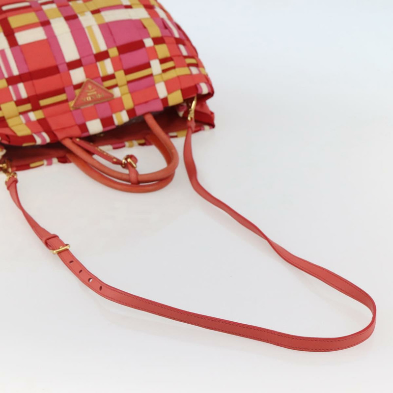【日本直送】PRADA 手提包 尼龍 2 向 多色 金色 正品 kk565-8