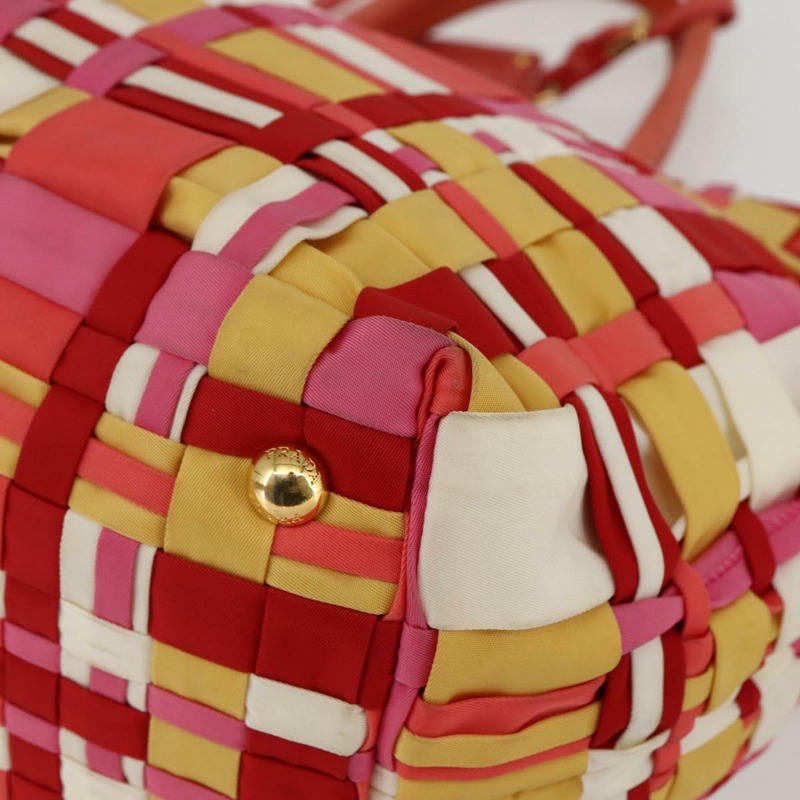 【日本直送】PRADA 手提包 尼龍 2 向 多色 金色 正品 kk565-9
