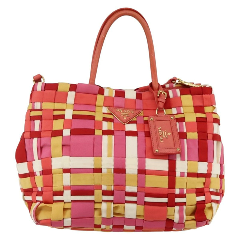 【日本直送】PRADA 手提包 尼龍 2 向 多色 金色 正品 kk565-12