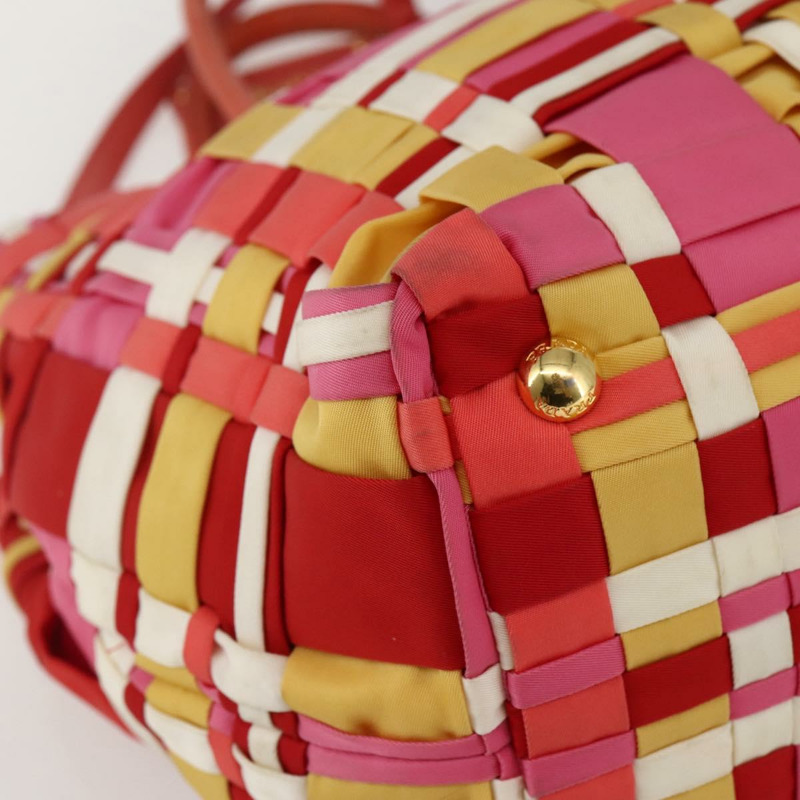 【日本直送】PRADA 手提包 尼龍 2 向 多色 金色 正品 kk565-14
