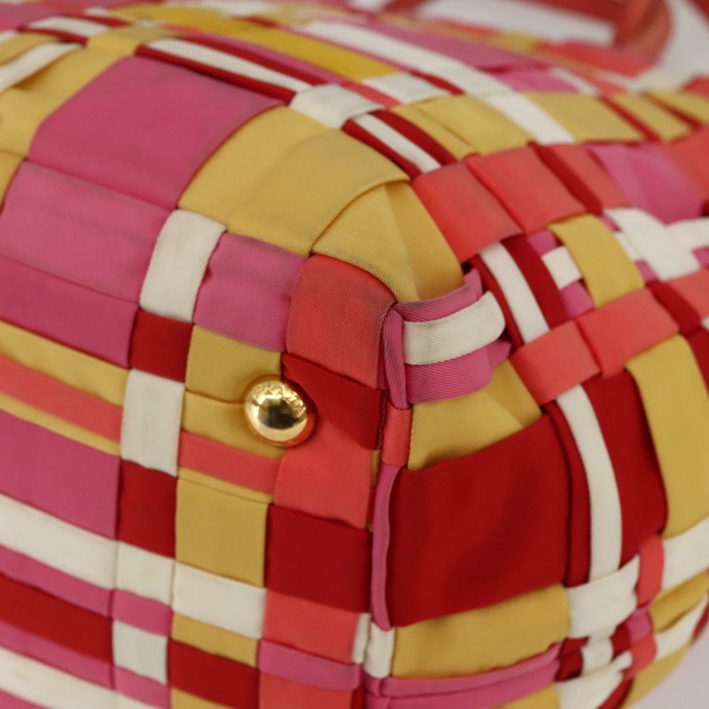 【日本直送】PRADA 手提包 尼龍 2 向 多色 金色 正品 kk565-15