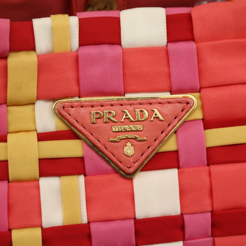 【日本直送】PRADA 手提包 尼龍 2 向 多色 金色 正品 kk565-17