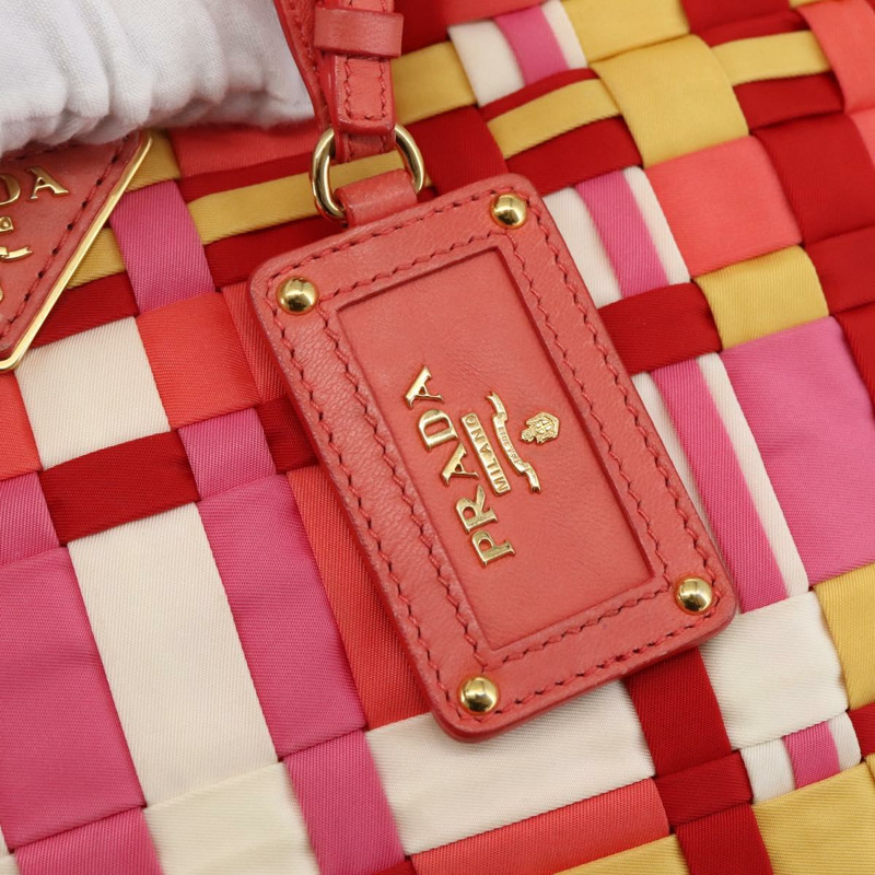 【日本直送】PRADA 手提包 尼龍 2 向 多色 金色 正品 kk565-18