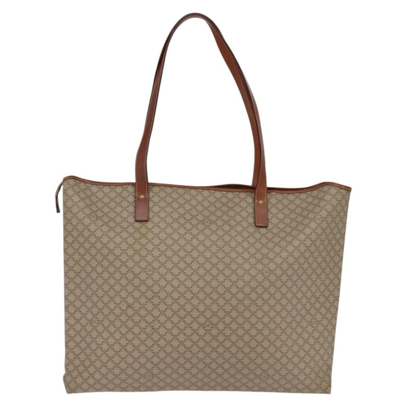 【日本直送】CELINE Macadam 帆布肩背包 PVC 米色金色 正品 144633-1