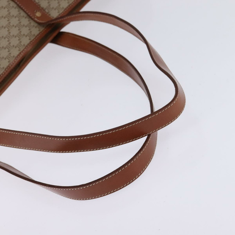 【日本直送】CELINE Macadam 帆布肩背包 PVC 米色金色 正品 144633-6