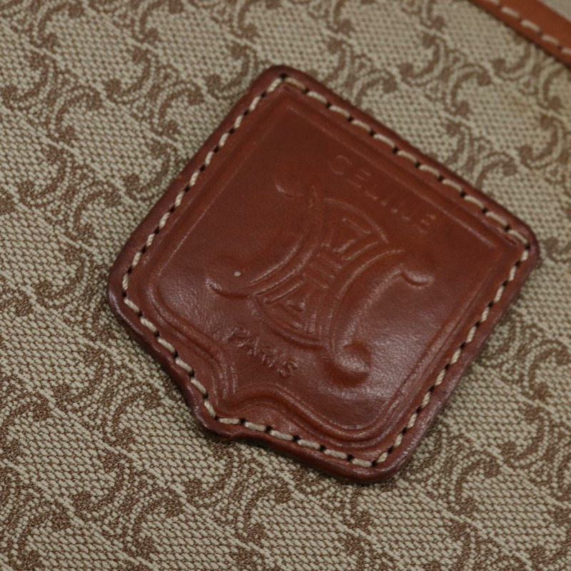 【日本直送】CELINE Macadam 帆布肩背包 PVC 米色金色 正品 144633-16