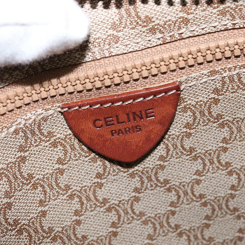 【日本直送】CELINE Macadam 帆布肩背包 PVC 米色金色 正品 144633-17