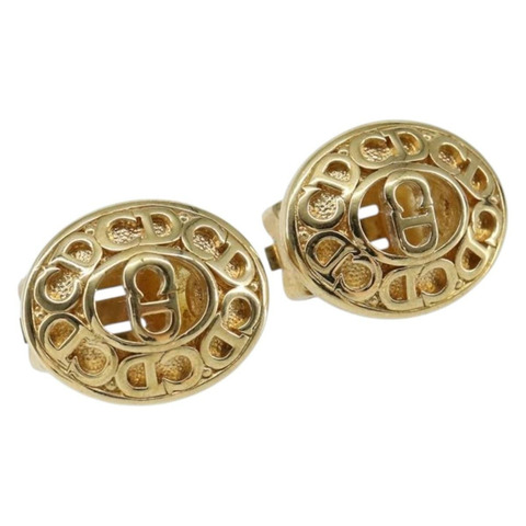 Christian Dior 耳環 金屬 金 正品 144699