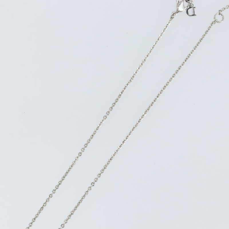 【日本直送】Christian Dior 首字母吊墜項鍊 金屬 銀色 正品 146063-4