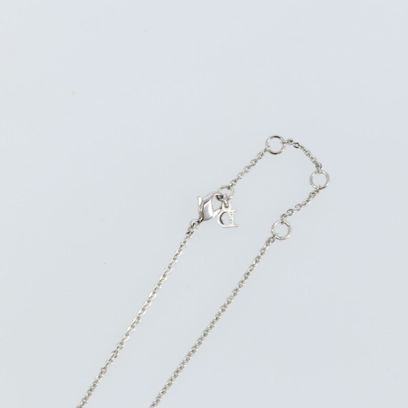 【日本直送】Christian Dior 首字母吊墜項鍊 金屬 銀色 正品 146063-5
