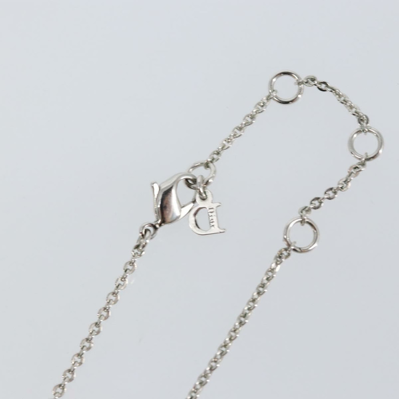 【日本直送】Christian Dior 首字母吊墜項鍊 金屬 銀色 正品 146063-6