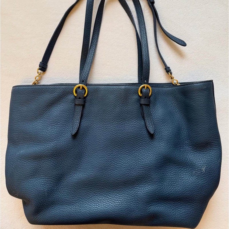 Miumiu肩背兩用包 牛皮 附保卡 附可拆斜背帶-1