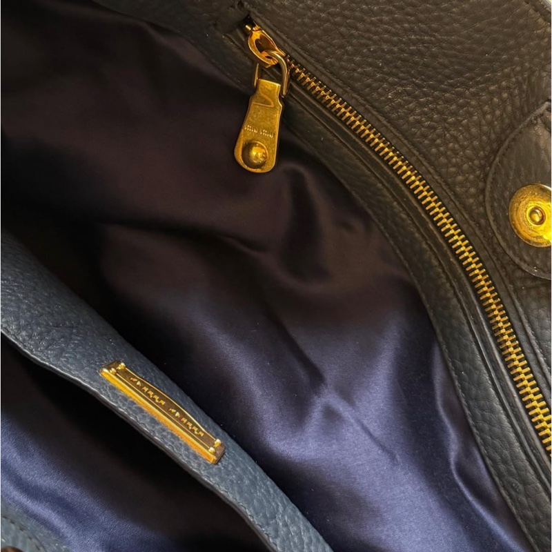 Miumiu肩背兩用包 牛皮 附保卡 附可拆斜背帶-2