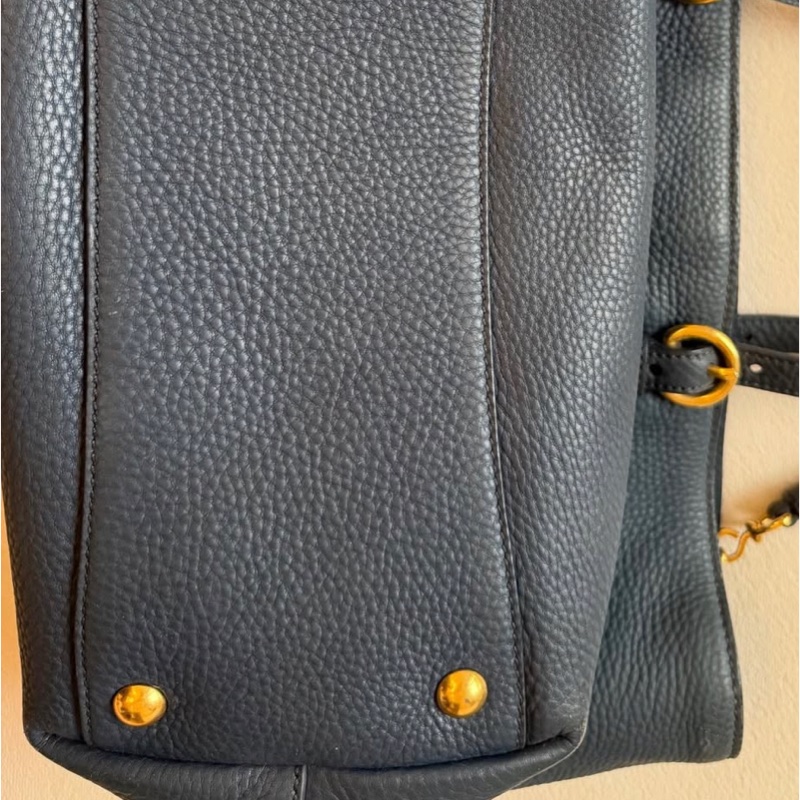 Miumiu肩背兩用包 牛皮 附保卡 附可拆斜背帶-9